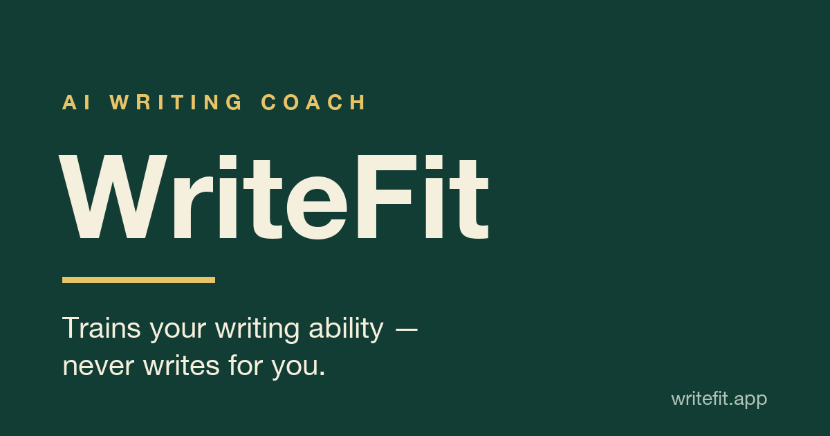 WriteFit — 官网预览图